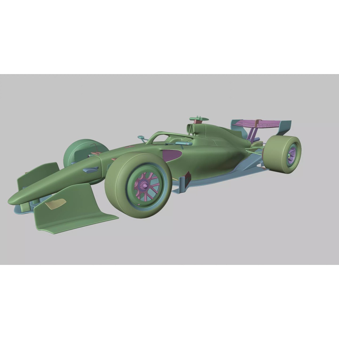 2026 Cadillac F1 3D Model – Low Poly Racing Car with PBR Textures - View 17