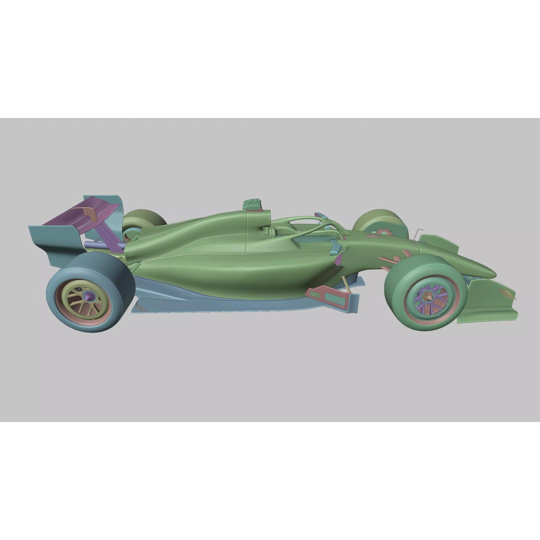 2026 Cadillac F1 3D Model – Low Poly Racing Car with PBR Textures - View 18