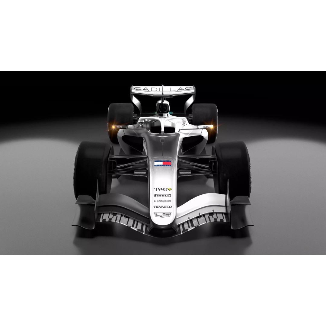 2026 Cadillac F1 3D Model – Low Poly Racing Car with PBR Textures - View 2