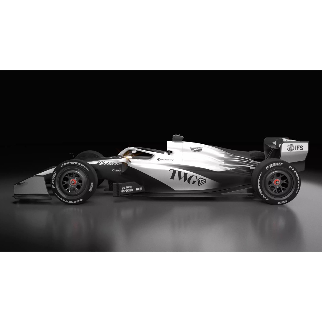 2026 Cadillac F1 3D Model – Low Poly Racing Car with PBR Textures - View 4