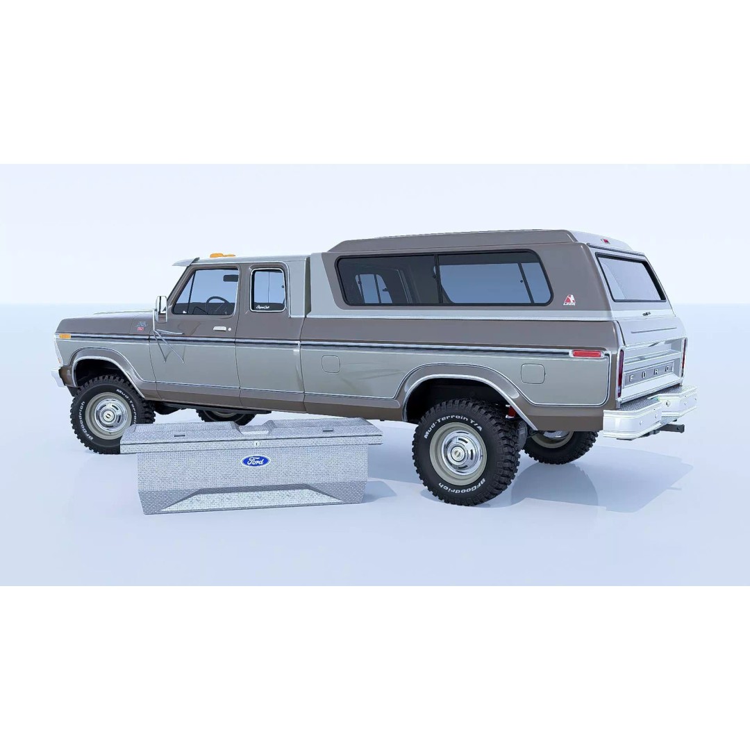 1978 F-350 SuperCab 3D Model – High Poly Truck with Bed Cap, Blender, OBJ - View 12