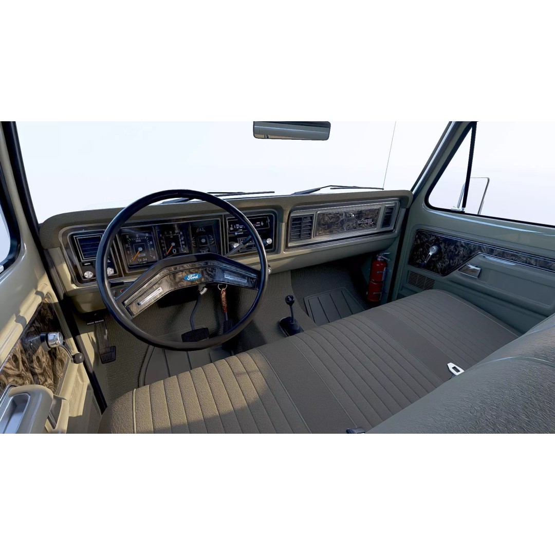 1978 F-350 SuperCab 3D Model – High Poly Truck with Bed Cap, Blender, OBJ - View 24