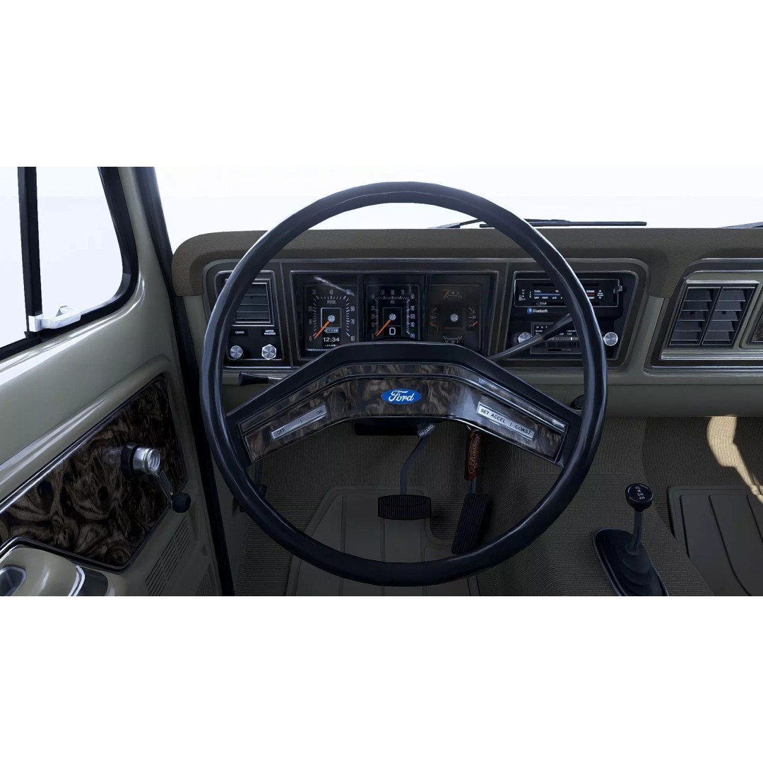 1978 F-350 SuperCab 3D Model – High Poly Truck with Bed Cap, Blender, OBJ - View 26
