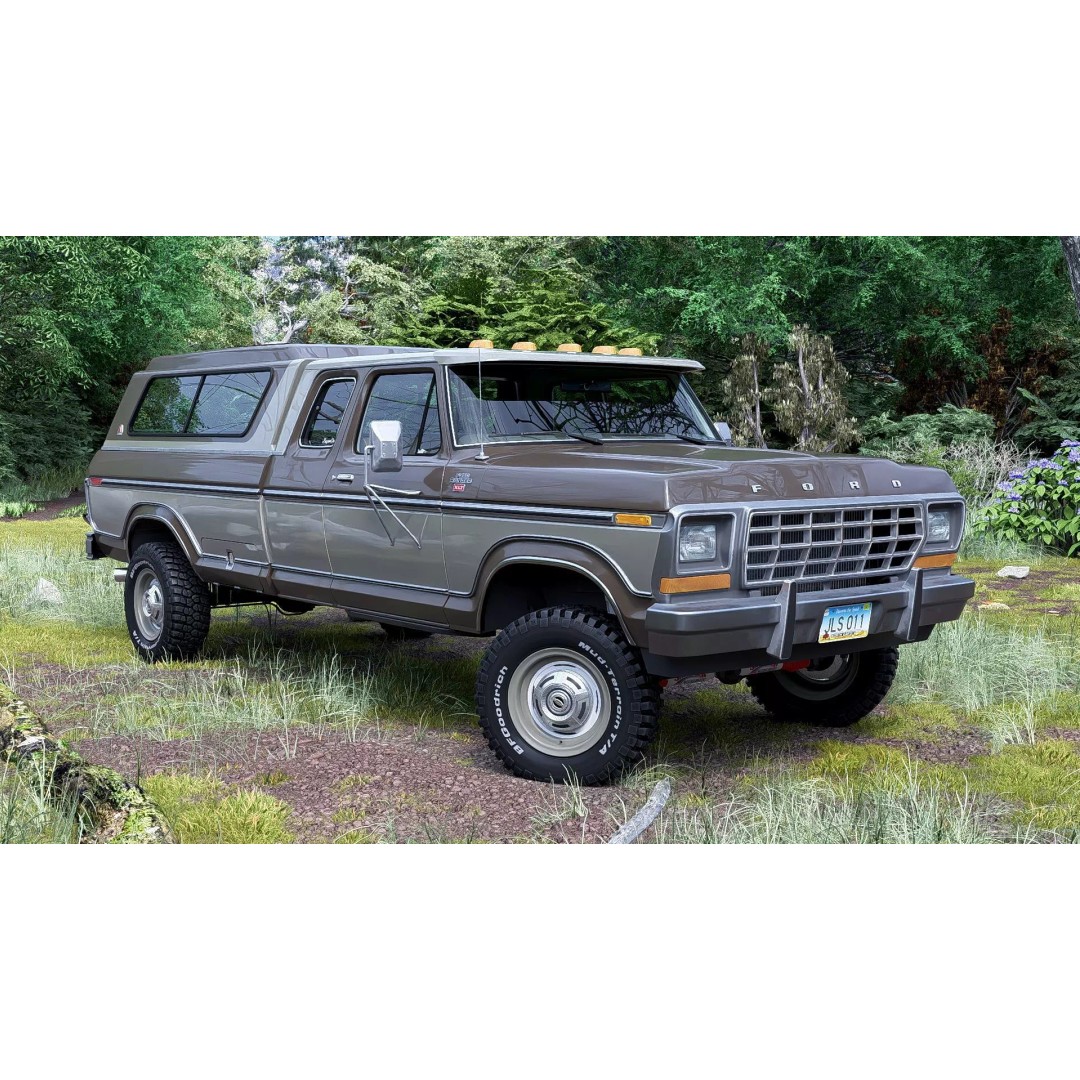 1978 F-350 SuperCab 3D Model – High Poly Truck with Bed Cap, Blender, OBJ - View 38