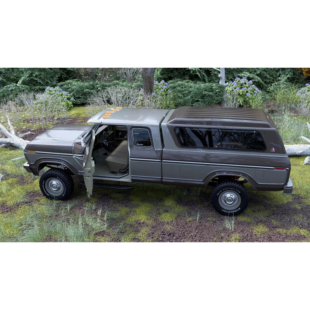 1978 F-350 SuperCab 3D Model – High Poly Truck with Bed Cap, Blender, OBJ - View 45