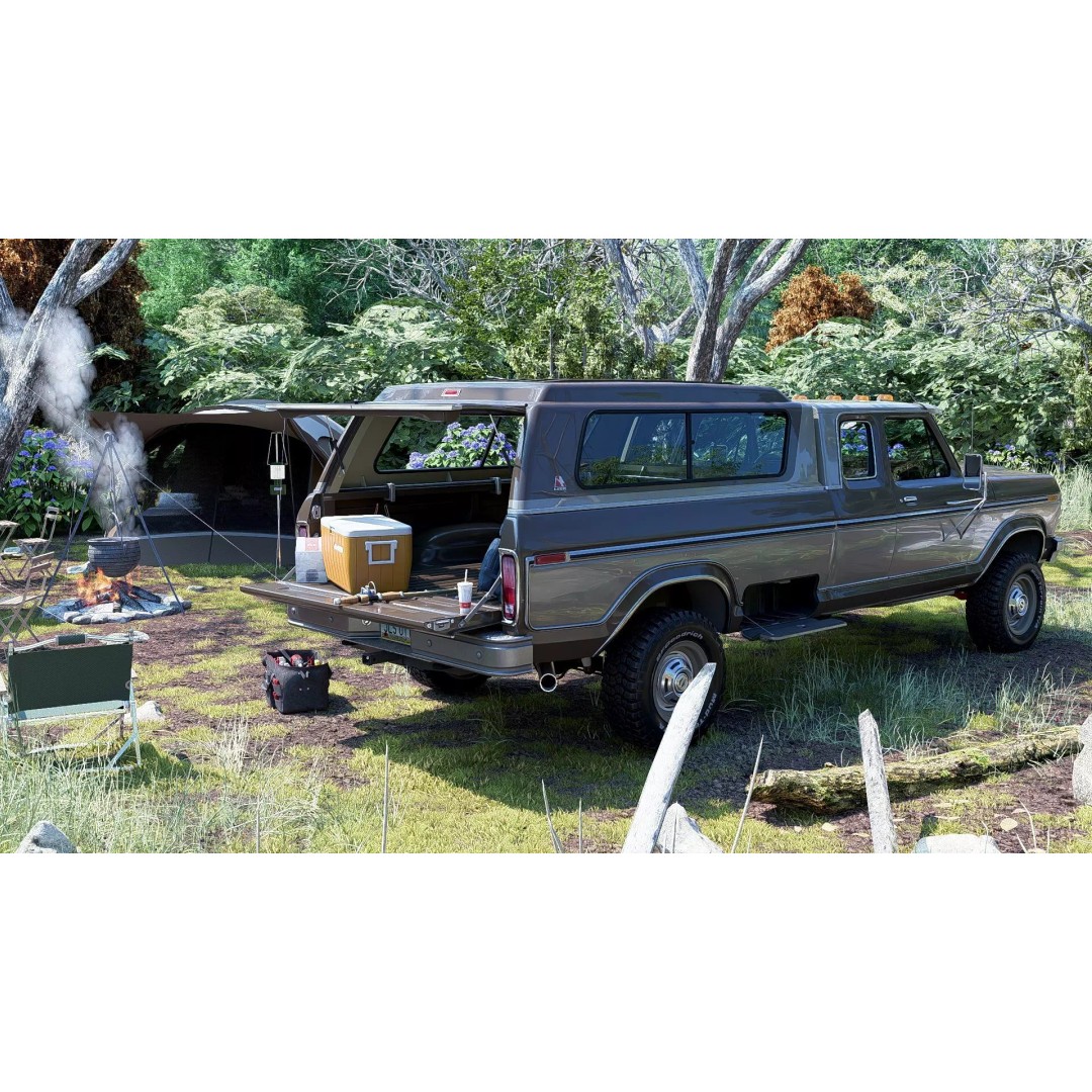 1978 F-350 SuperCab 3D Model – High Poly Truck with Bed Cap, Blender, OBJ - View 52