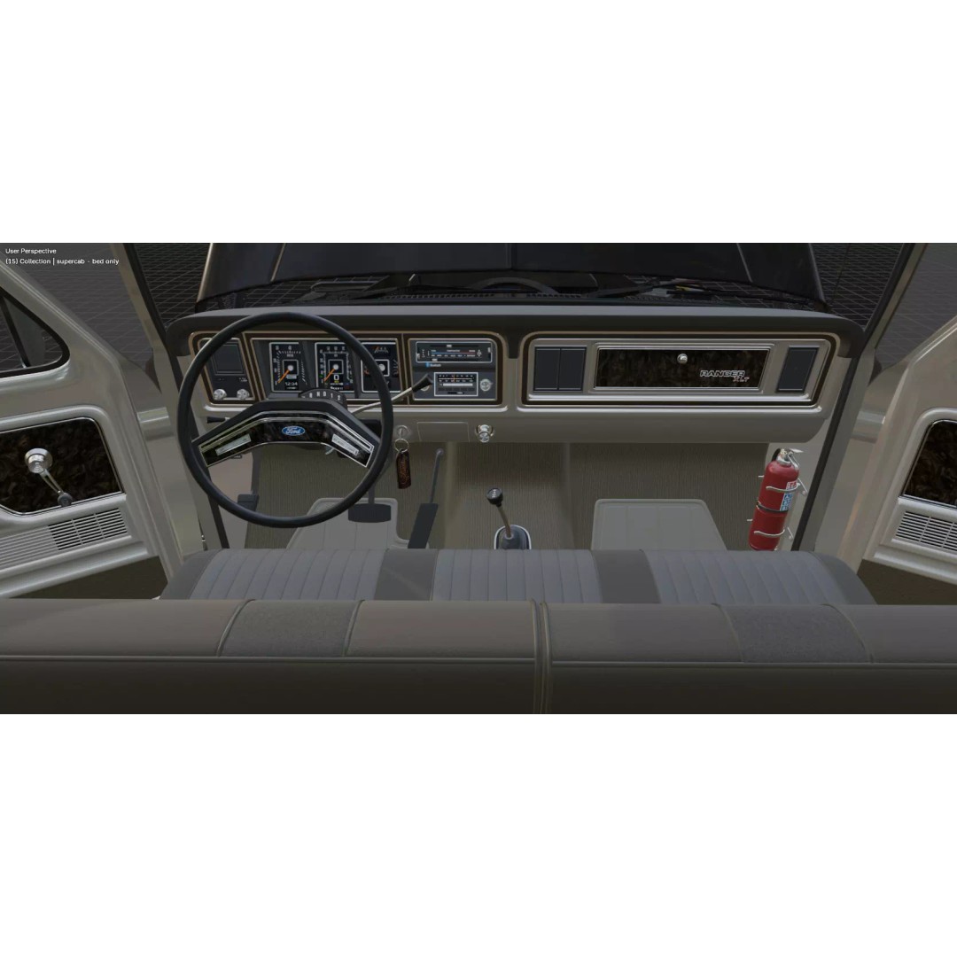 1978 F-350 SuperCab 3D Model – High Poly Truck with Bed Cap, Blender, OBJ - View 75