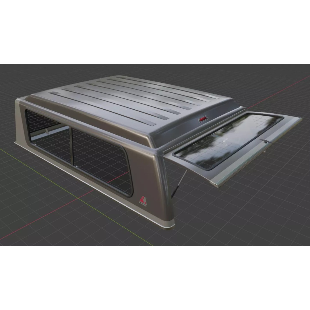 1978 F-350 SuperCab 3D Model – High Poly Truck with Bed Cap, Blender, OBJ - View 80