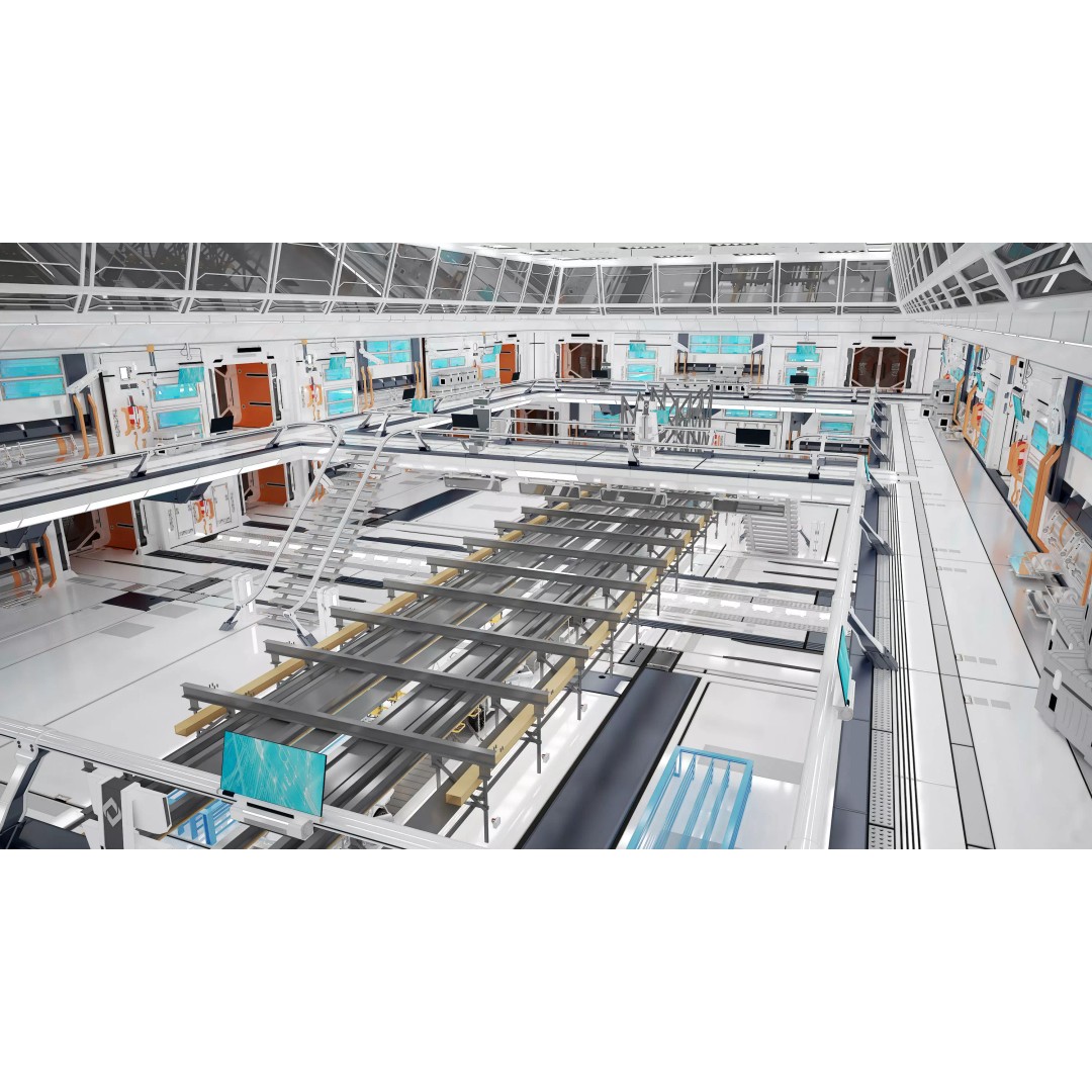 Car Factory 3D Model – Modern Automobile Production Workshop, FBX - View 10