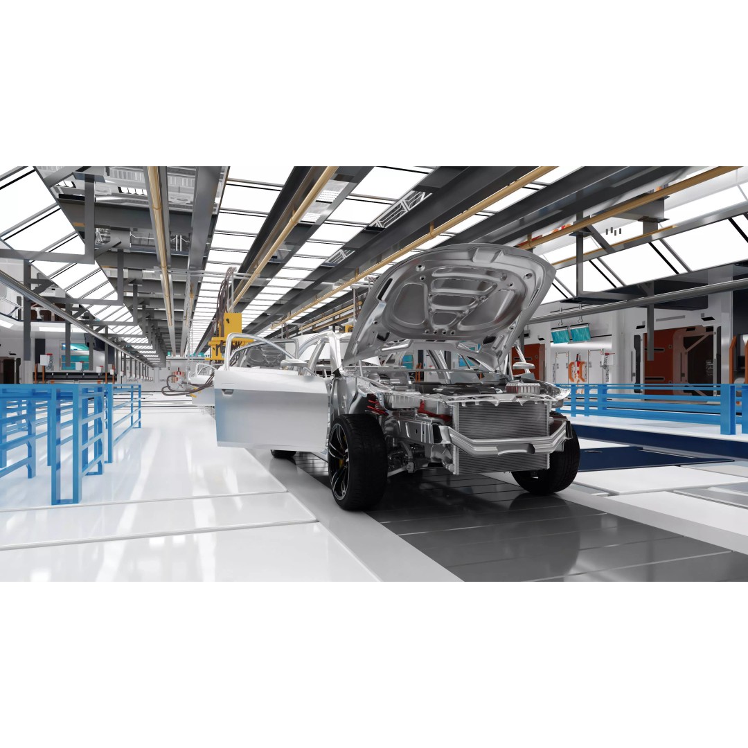 Car Factory 3D Model – Modern Automobile Production Workshop, FBX - View 2