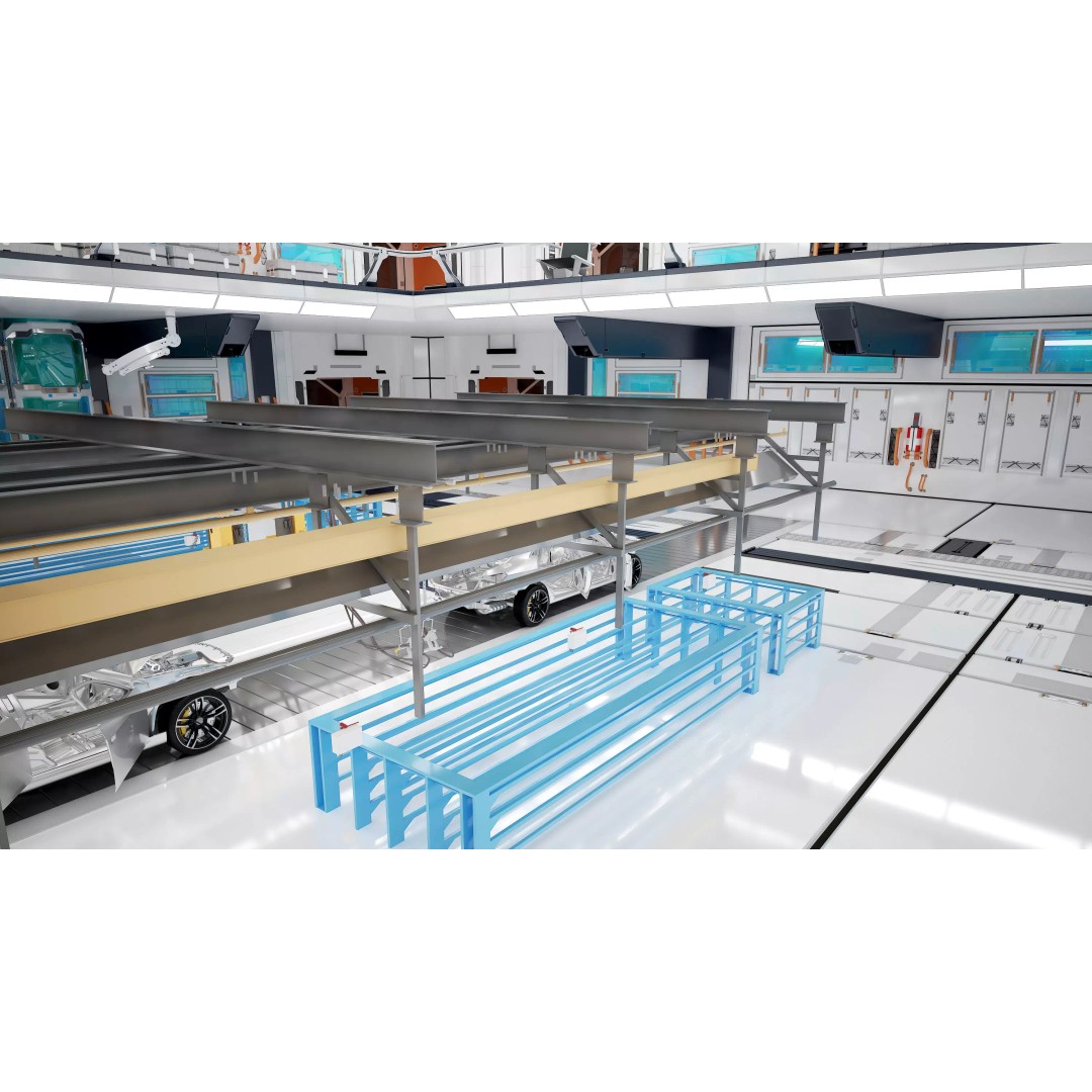 Car Factory 3D Model – Modern Automobile Production Workshop, FBX - View 6
