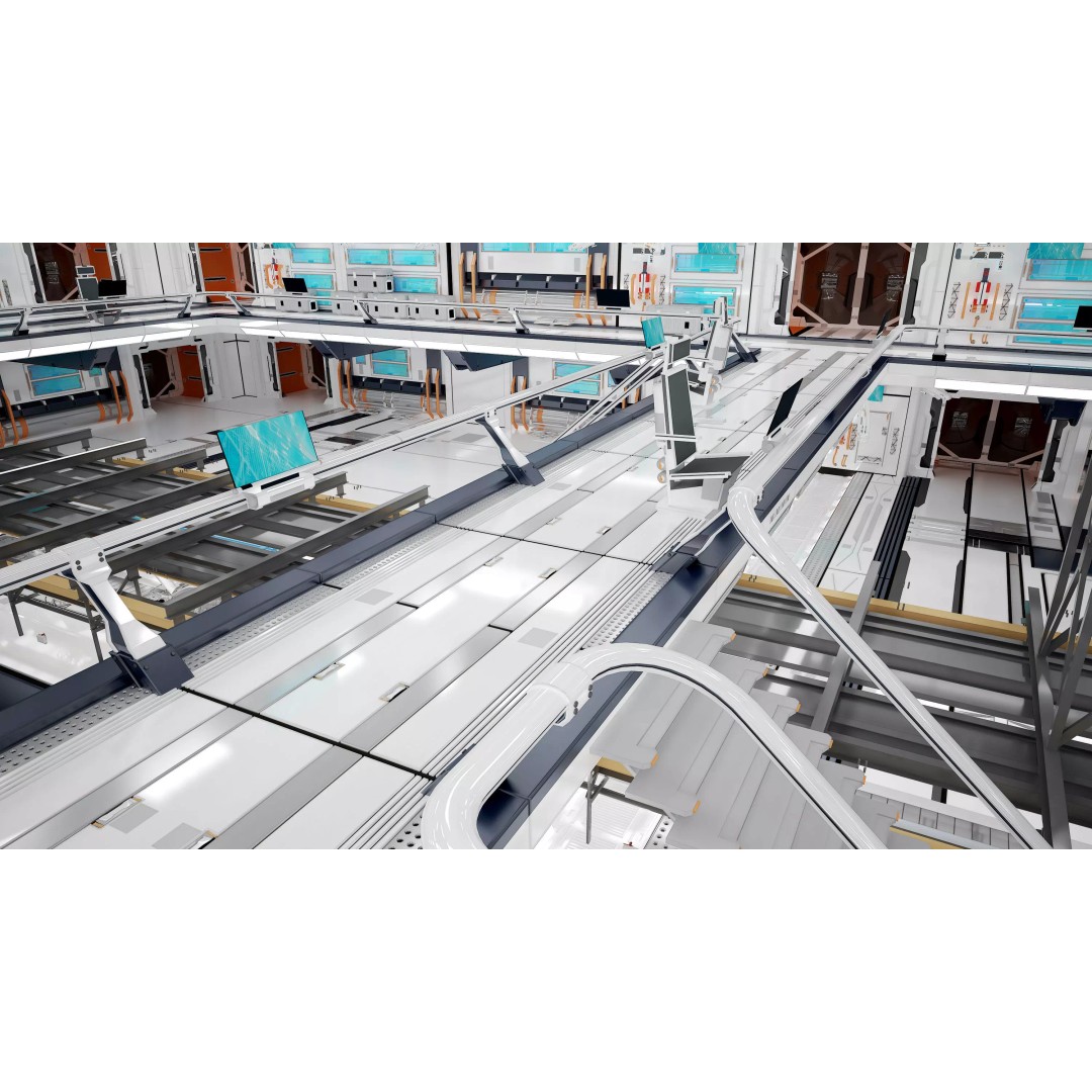 Car Factory 3D Model – Modern Automobile Production Workshop, FBX - View 8