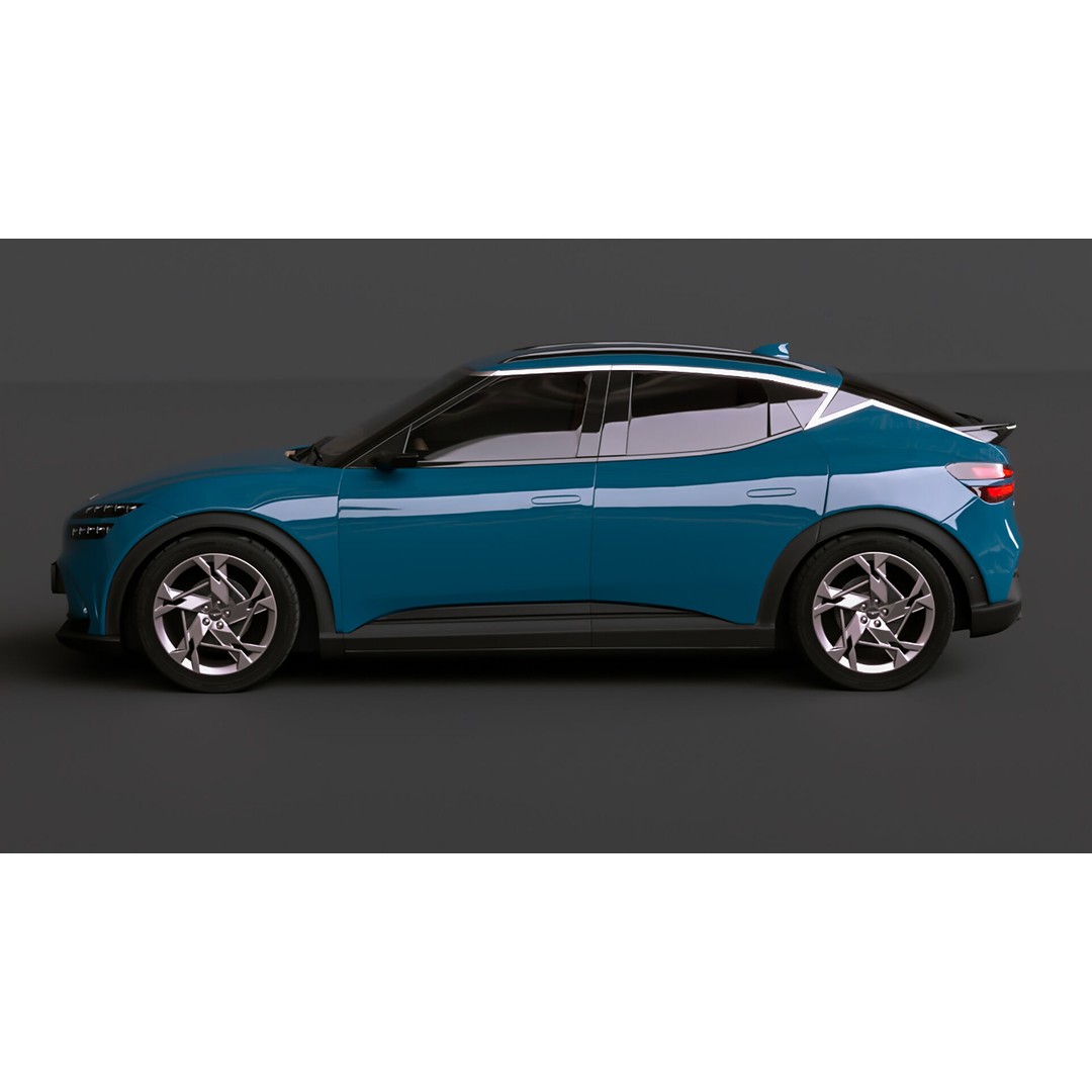 2025 Genesis GV60 3D Model – High Poly Car Asset, FBX, OBJ, PBR - View 10