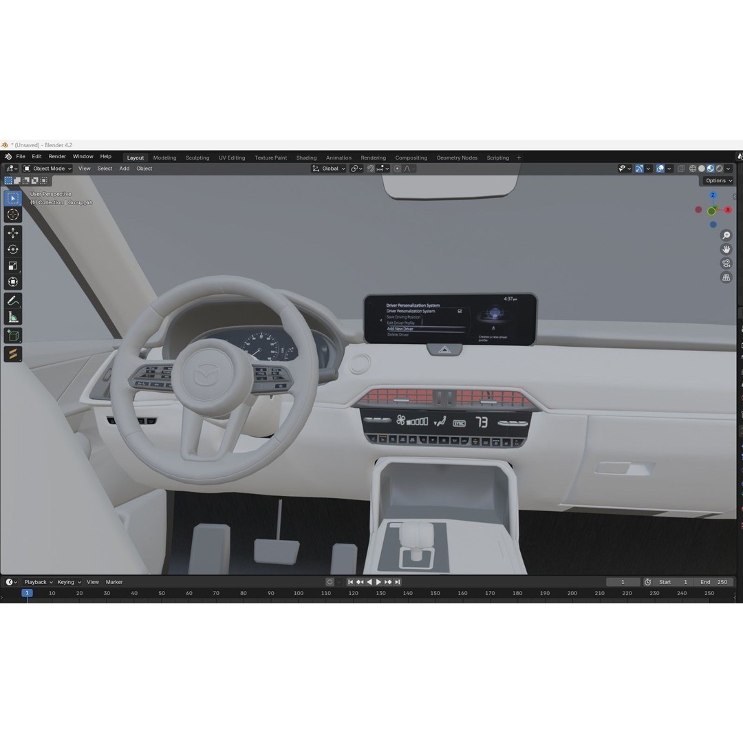 2025 Genesis GV60 3D Model – High Poly Car Asset, FBX, OBJ, PBR - View 14