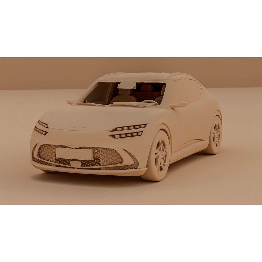 2025 Genesis GV60 3D Model – High Poly Car Asset, FBX, OBJ, PBR - View 15