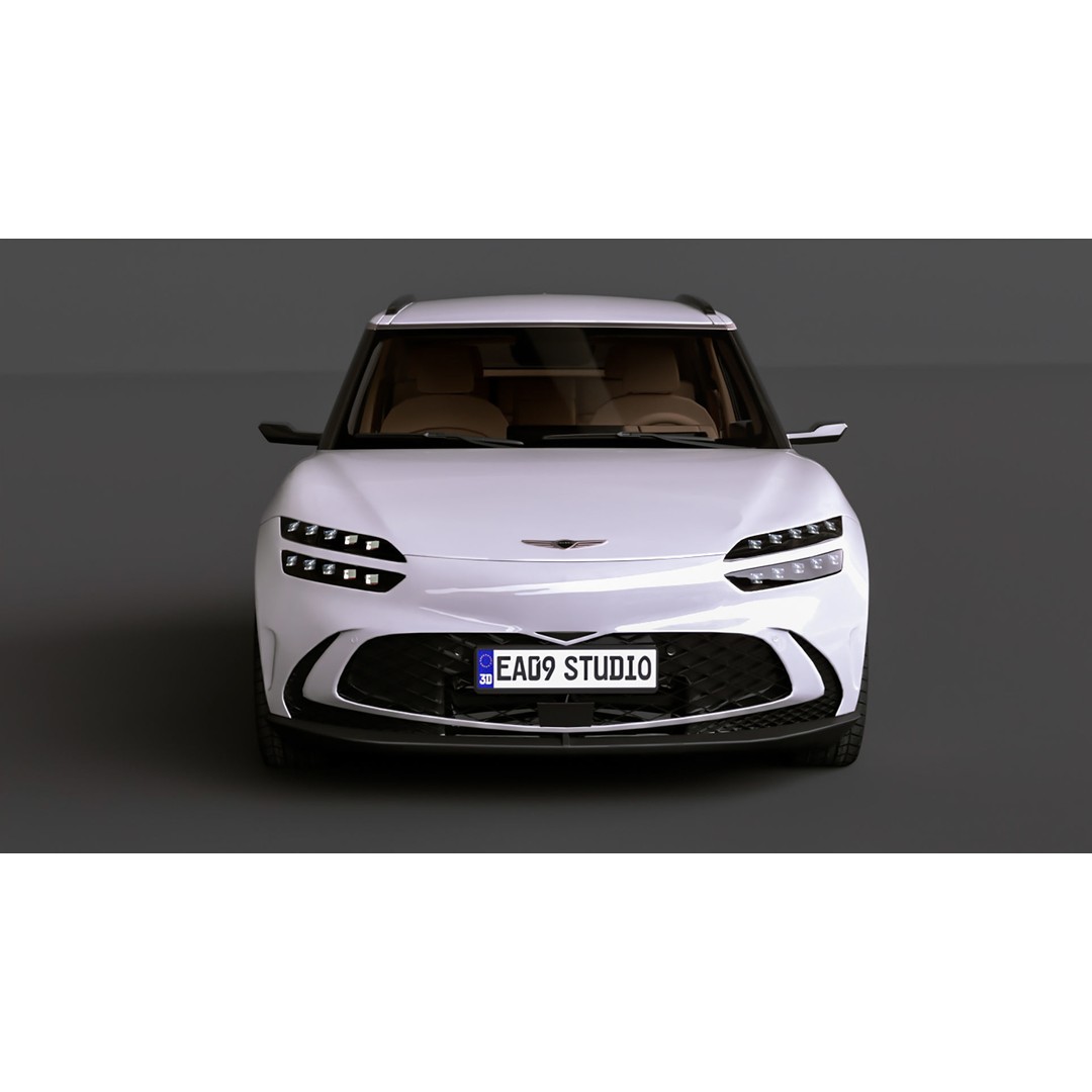 2025 Genesis GV60 3D Model – High Poly Car Asset, FBX, OBJ, PBR - View 8