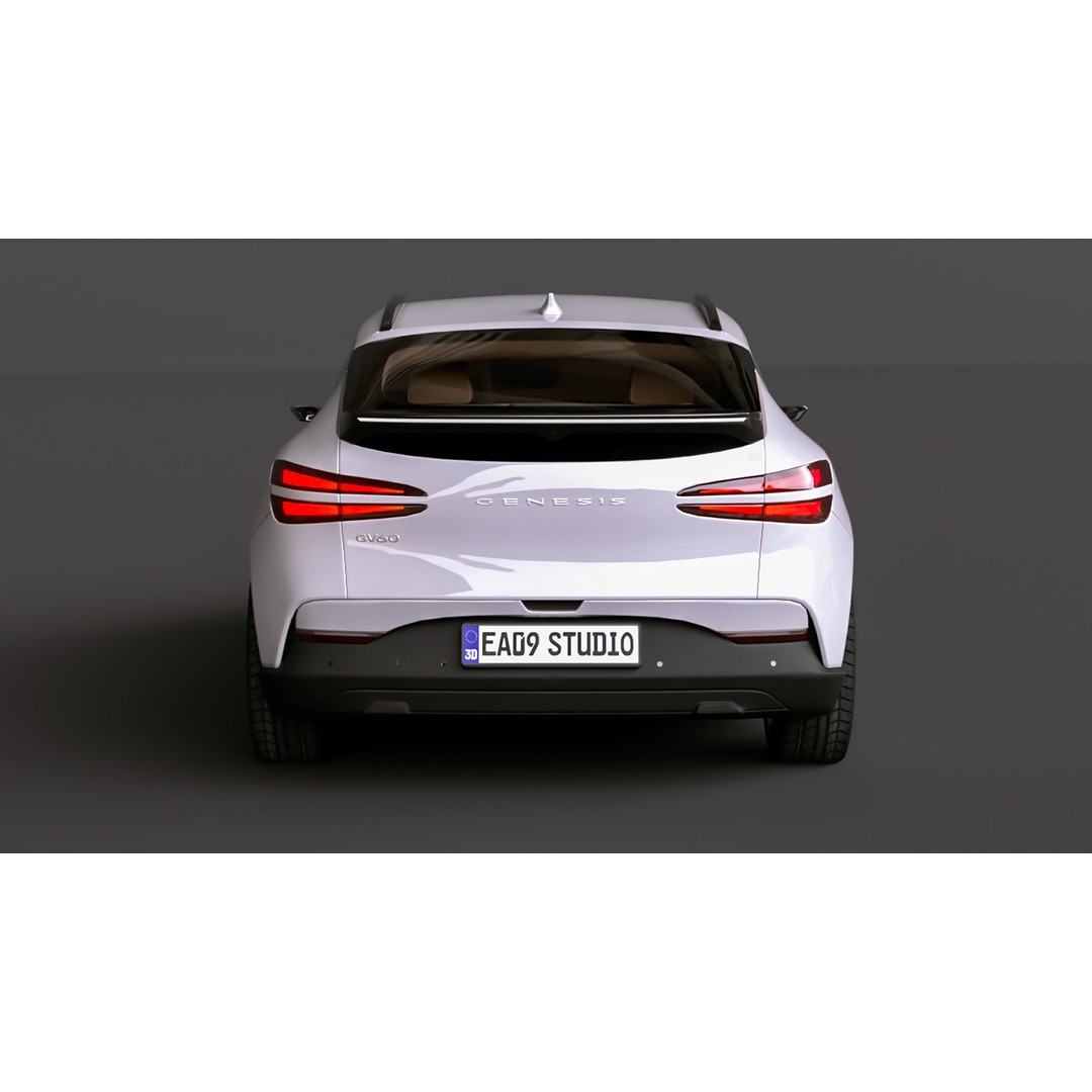 2025 Genesis GV60 3D Model – High Poly Car Asset, FBX, OBJ, PBR - View 9