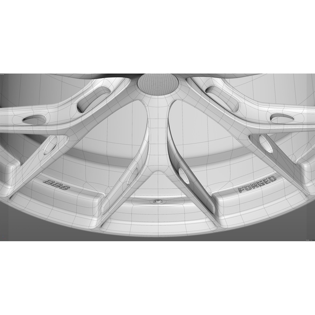 BBS FIR Low-Poly 3D Model – Vehicle Wheel Asset, FBX, OBJ