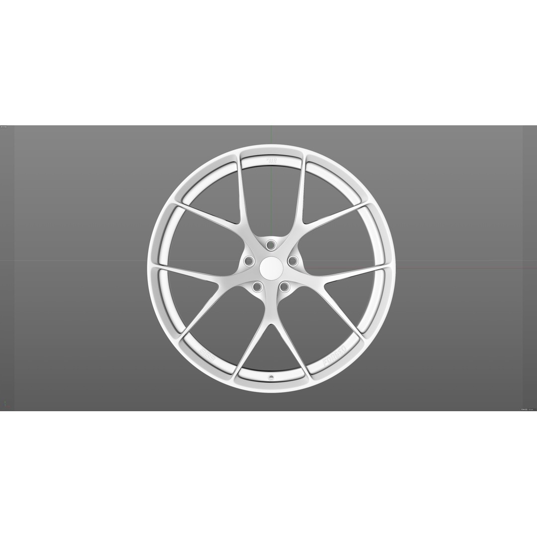 BBS FIR Low-Poly 3D Model – Vehicle Wheel Asset, FBX, OBJ - View 15