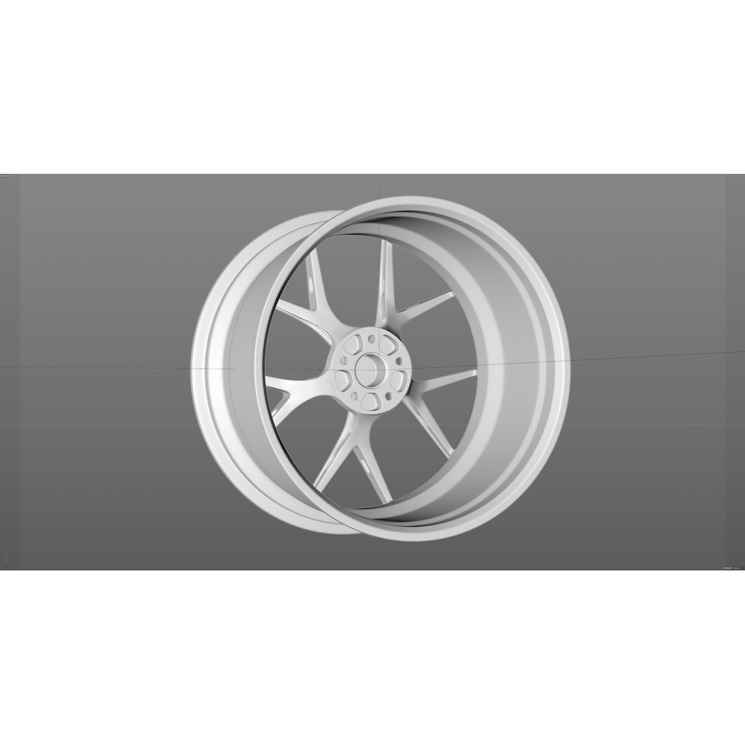 BBS FIR Low-Poly 3D Model – Vehicle Wheel Asset, FBX, OBJ - View 17