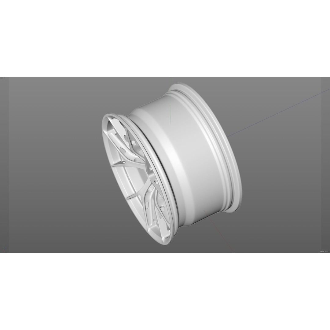 BBS FIR Low-Poly 3D Model – Vehicle Wheel Asset, FBX, OBJ - View 19