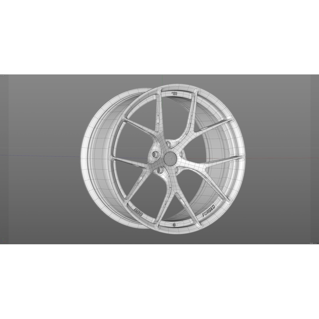 BBS FIR Low-Poly 3D Model – Vehicle Wheel Asset, FBX, OBJ - View 25