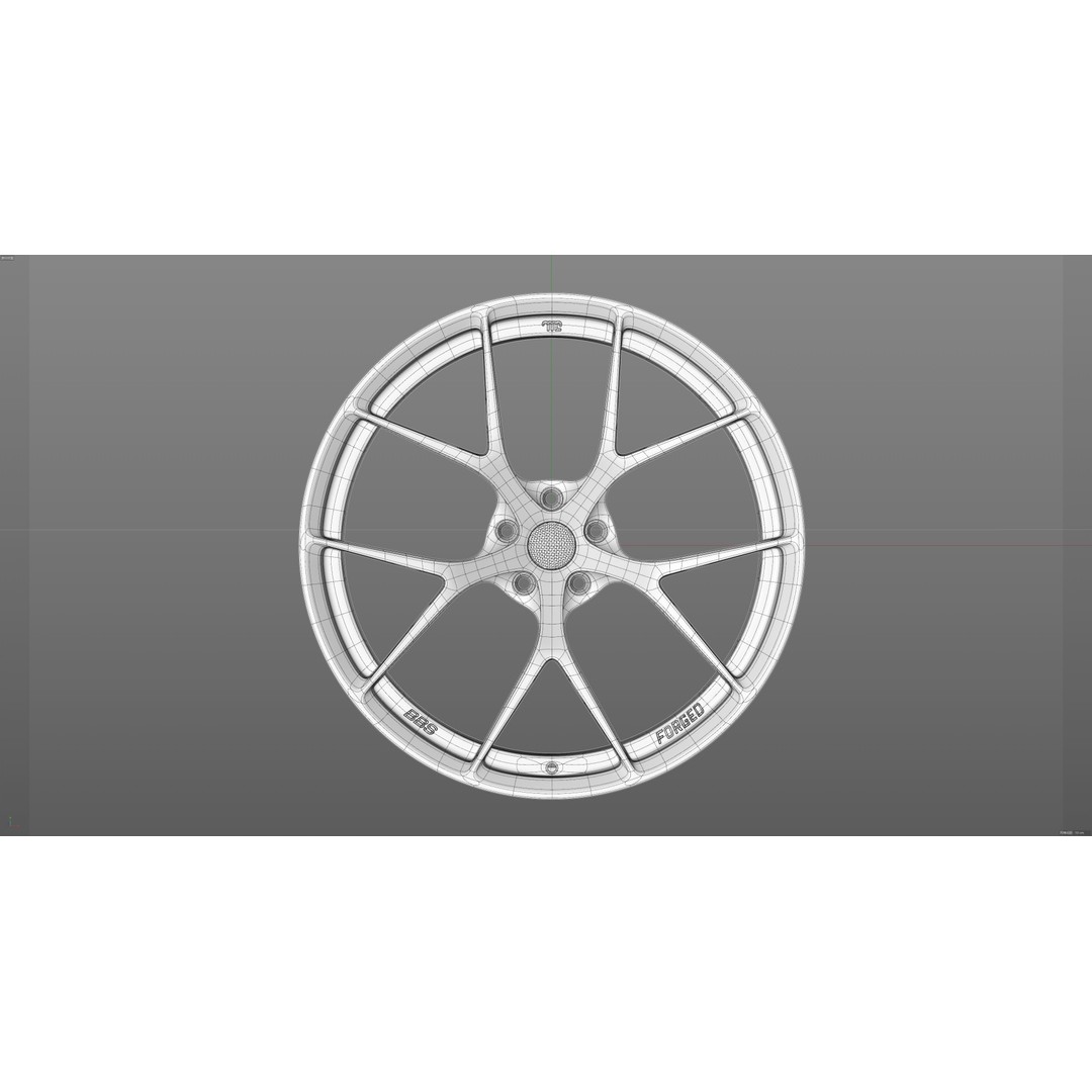 BBS FIR Low-Poly 3D Model – Vehicle Wheel Asset, FBX, OBJ - View 26