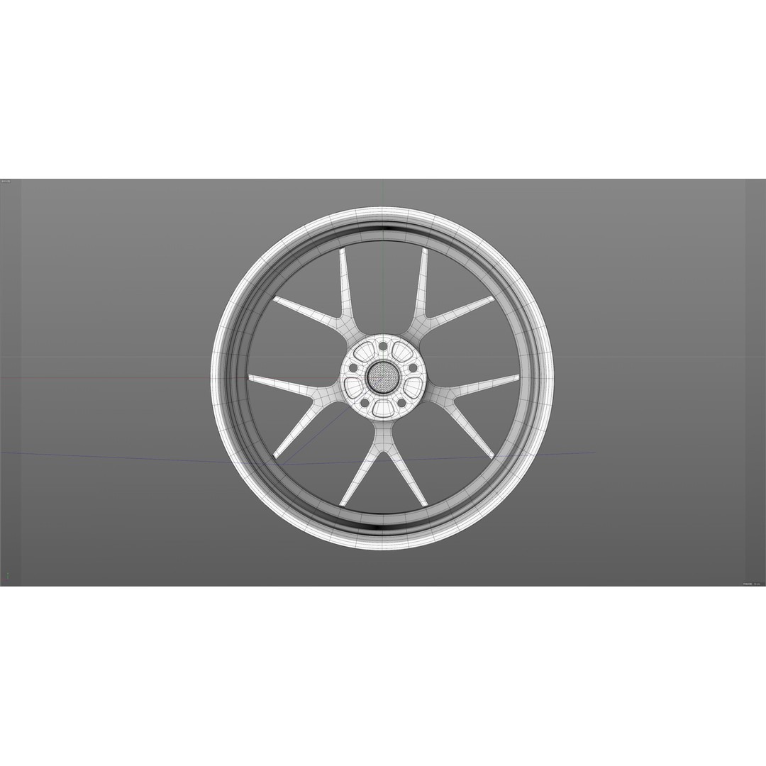 BBS FIR Low-Poly 3D Model – Vehicle Wheel Asset, FBX, OBJ - View 29