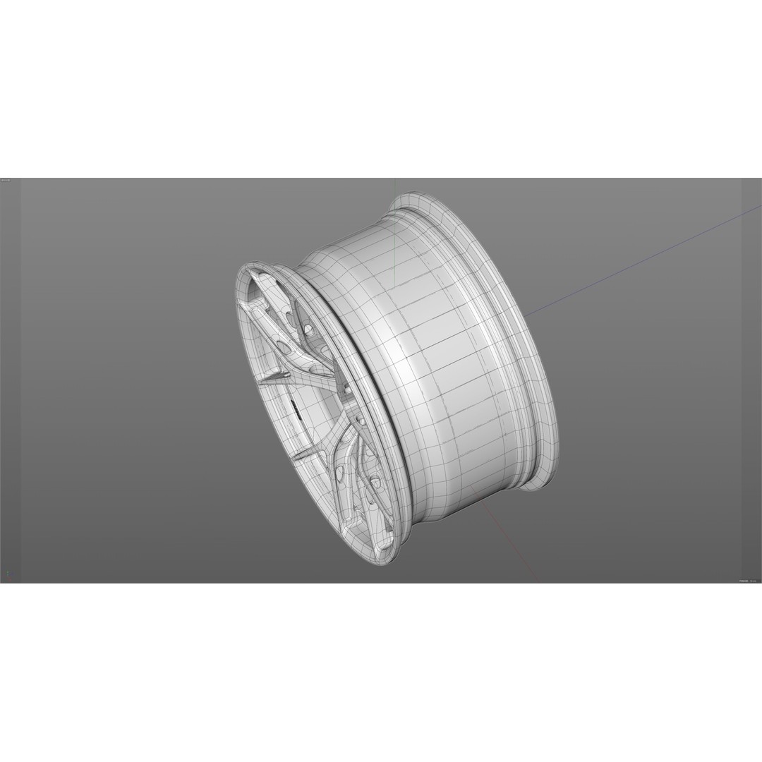BBS FIR Low-Poly 3D Model – Vehicle Wheel Asset, FBX, OBJ - View 30