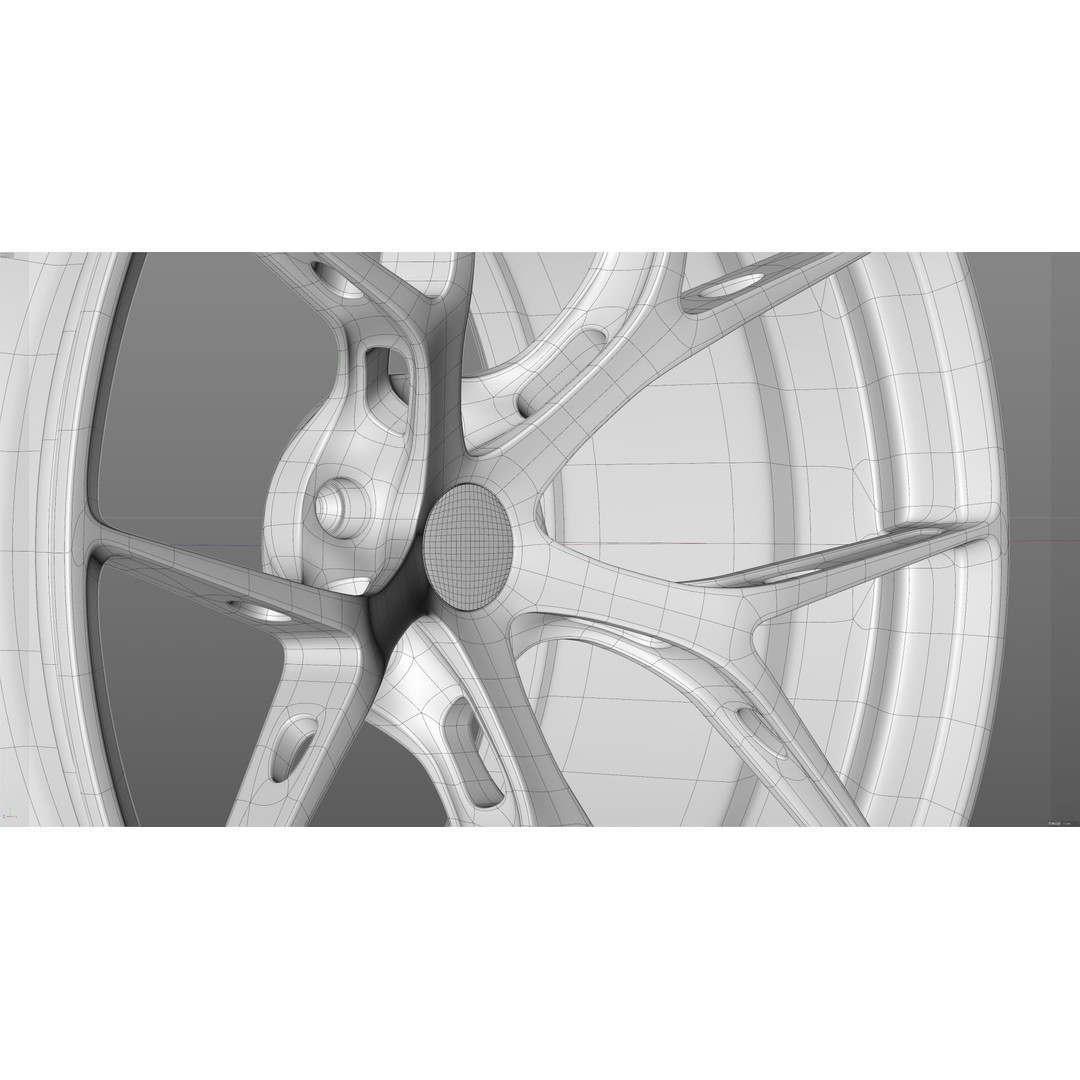 BBS FIR Low-Poly 3D Model – Vehicle Wheel Asset, FBX, OBJ - View 33