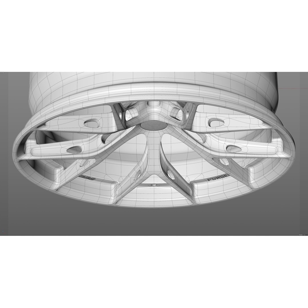 BBS FIR Low-Poly 3D Model – Vehicle Wheel Asset, FBX, OBJ - View 34
