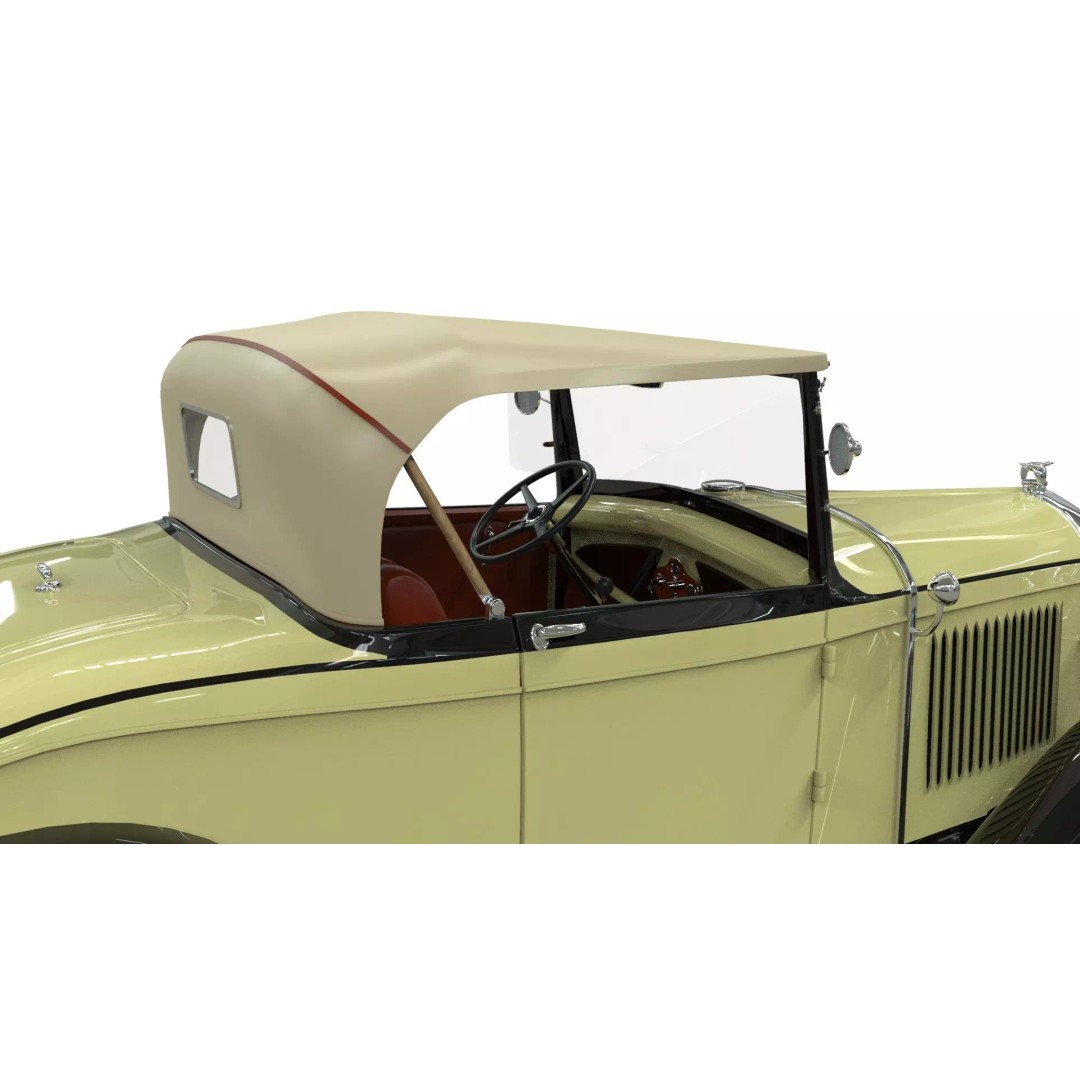 Vintage Roadster Car 3D Model – Mid Poly Game Asset, FBX, PBR - View 7
