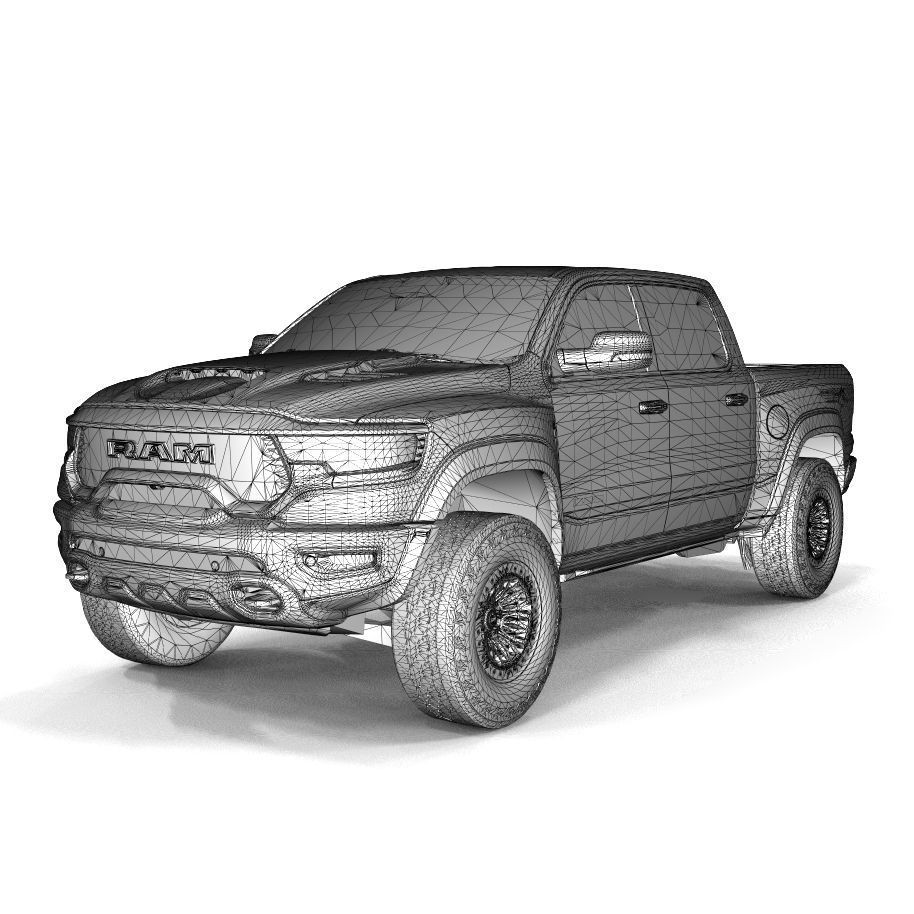 RAM TRX 1500 3D Model – High Poly Game-Ready Asset, FBX & OBJ