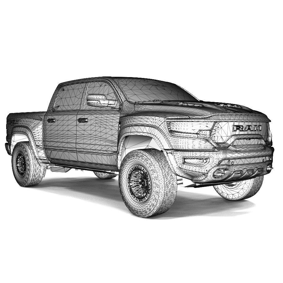 RAM TRX 1500 3D Model – High Poly Game-Ready Asset, FBX & OBJ - View 11