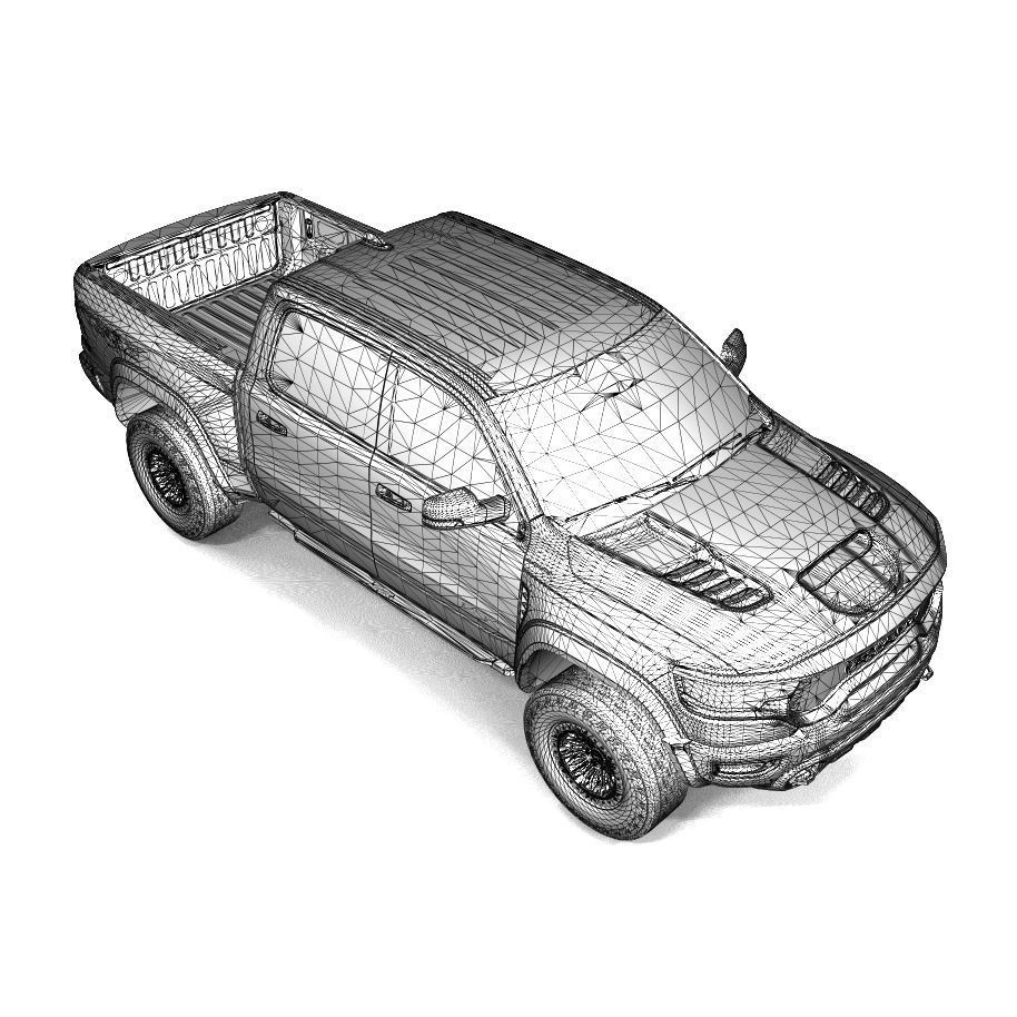 RAM TRX 1500 3D Model – High Poly Game-Ready Asset, FBX & OBJ - View 12