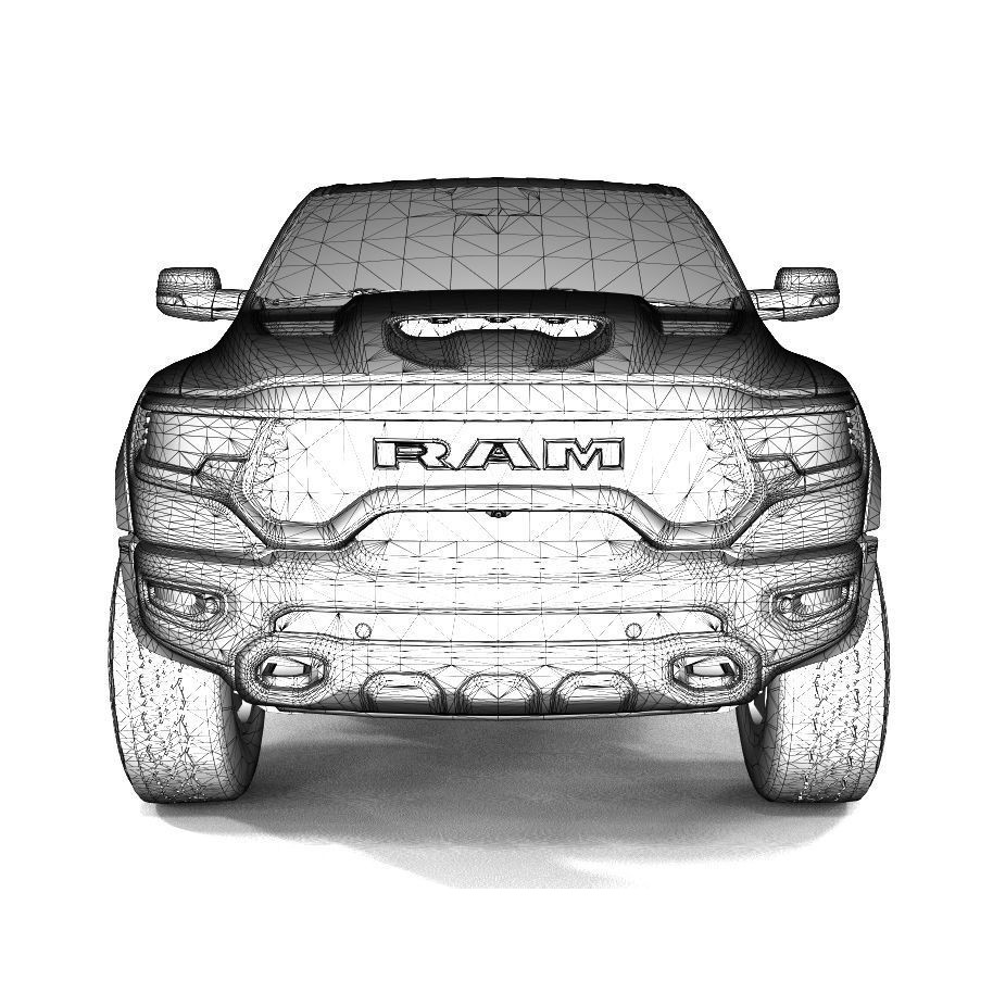 RAM TRX 1500 3D Model – High Poly Game-Ready Asset, FBX & OBJ - View 13