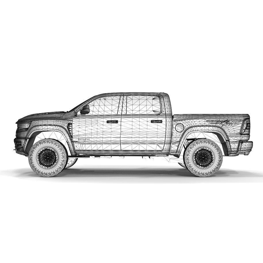 RAM TRX 1500 3D Model – High Poly Game-Ready Asset, FBX & OBJ - View 15