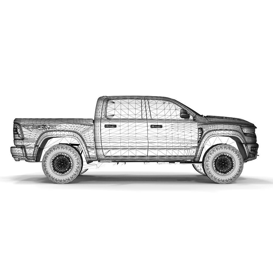 RAM TRX 1500 3D Model – High Poly Game-Ready Asset, FBX & OBJ - View 16