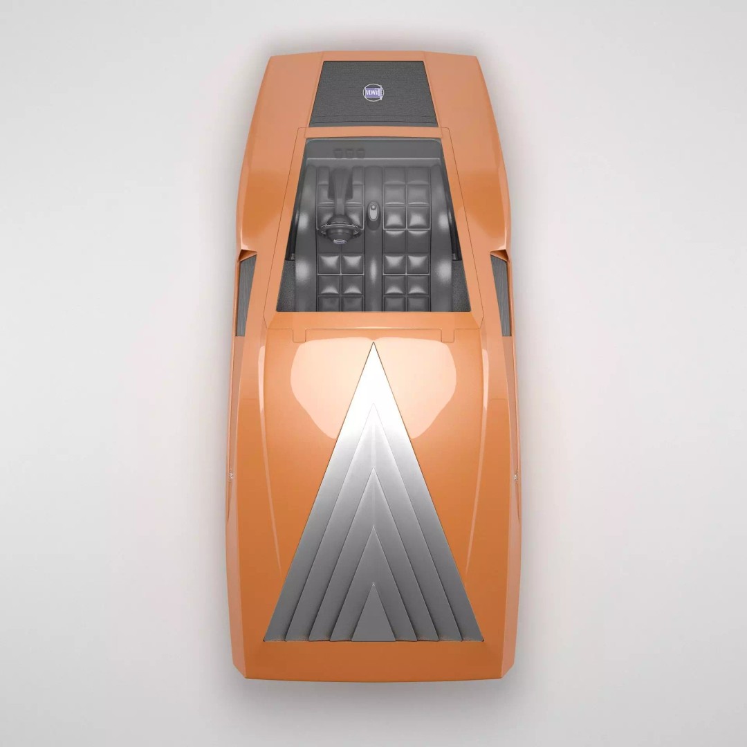 Lancia Stratos Zero 3D Model – High Detail Concept Car, FBX, OBJ - View 10