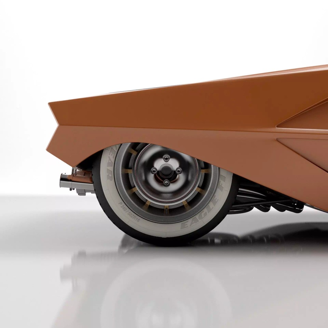 Lancia Stratos Zero 3D Model – High Detail Concept Car, FBX, OBJ - View 11
