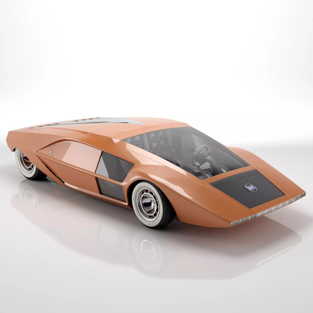 Lancia Stratos Zero 3D Model – High Detail Concept Car, FBX, OBJ - View 2