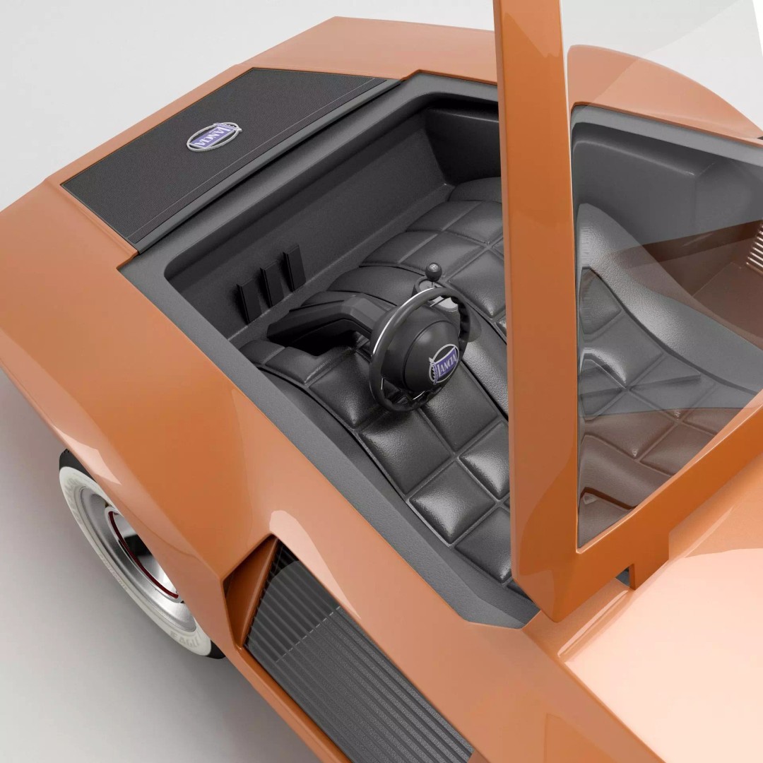 Lancia Stratos Zero 3D Model – High Detail Concept Car, FBX, OBJ - View 20