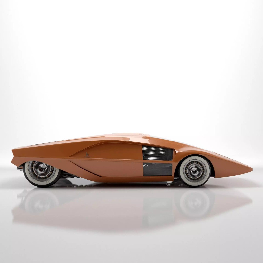 Lancia Stratos Zero 3D Model – High Detail Concept Car, FBX, OBJ - View 3