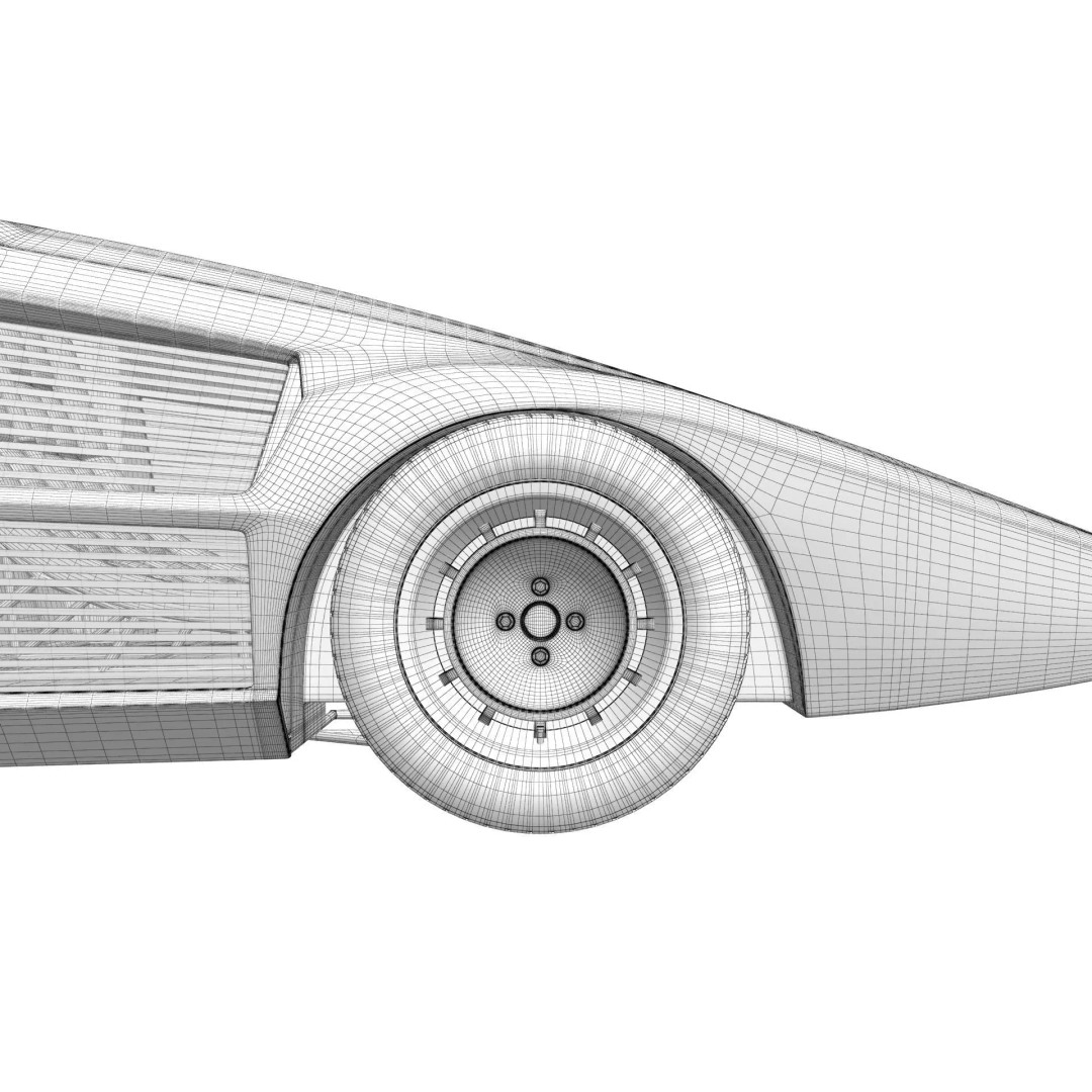 Lancia Stratos Zero 3D Model – High Detail Concept Car, FBX, OBJ - View 31