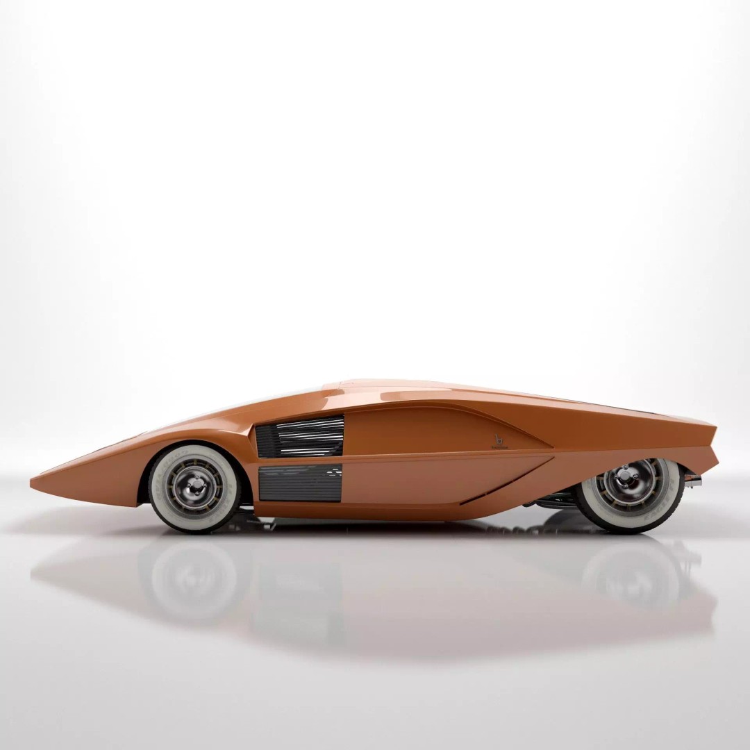 Lancia Stratos Zero 3D Model – High Detail Concept Car, FBX, OBJ - View 5