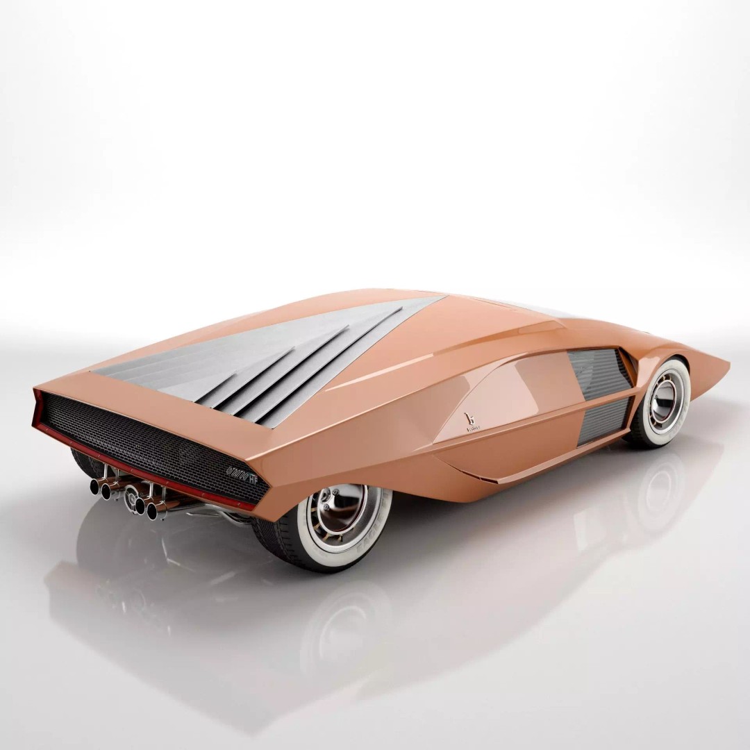 Lancia Stratos Zero 3D Model – High Detail Concept Car, FBX, OBJ - View 9