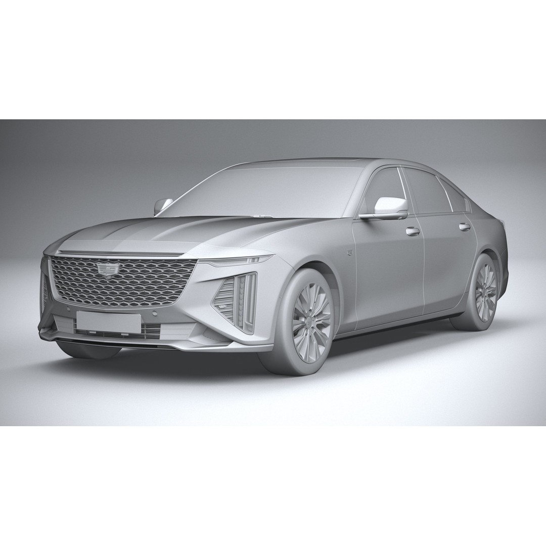 Cadillac CT6 3D Model – High Poly Luxury Sedan, FBX, OBJ - View 22