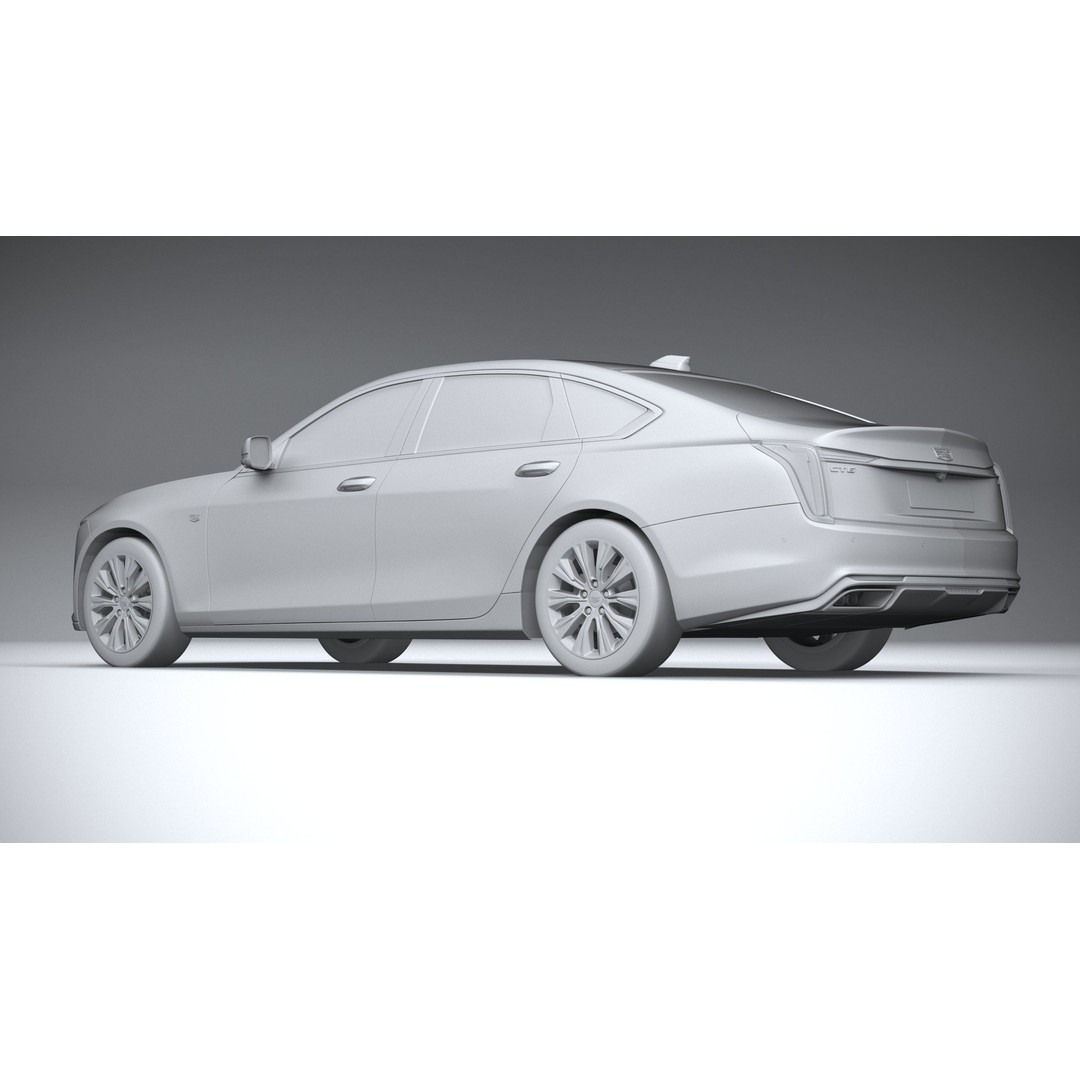Cadillac CT6 3D Model – High Poly Luxury Sedan, FBX, OBJ - View 23