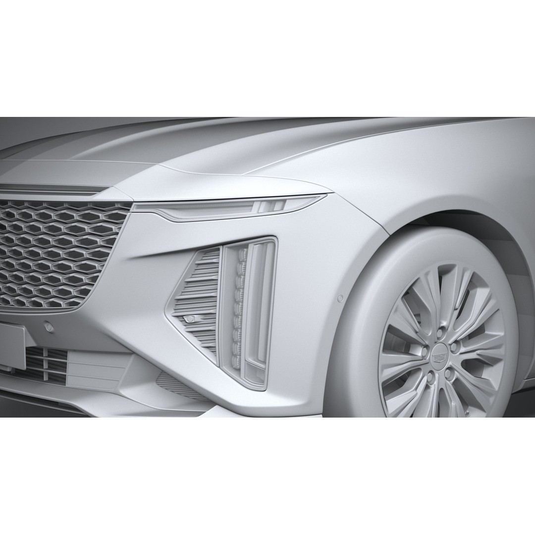 Cadillac CT6 3D Model – High Poly Luxury Sedan, FBX, OBJ - View 25