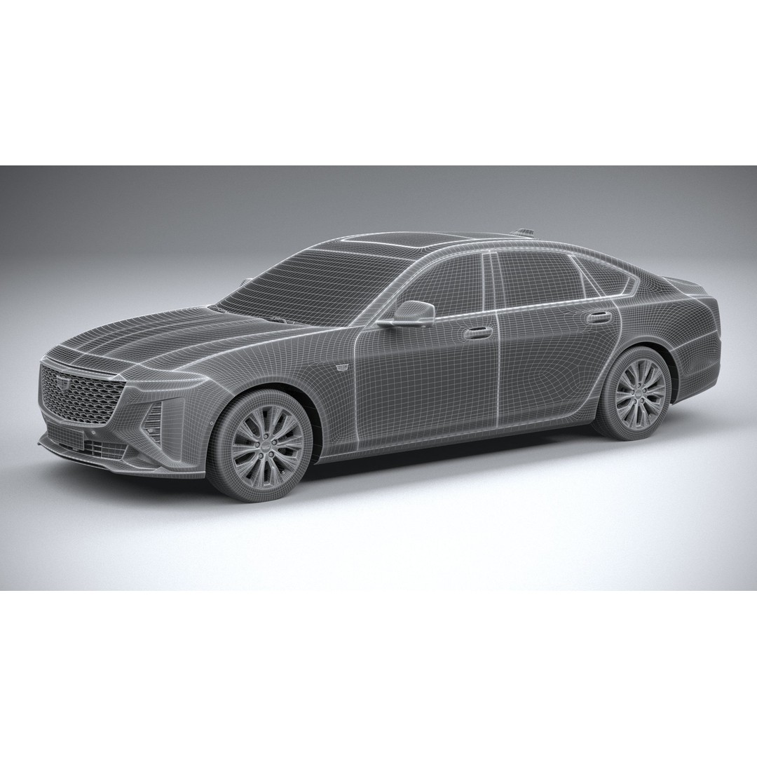 Cadillac CT6 3D Model – High Poly Luxury Sedan, FBX, OBJ - View 28